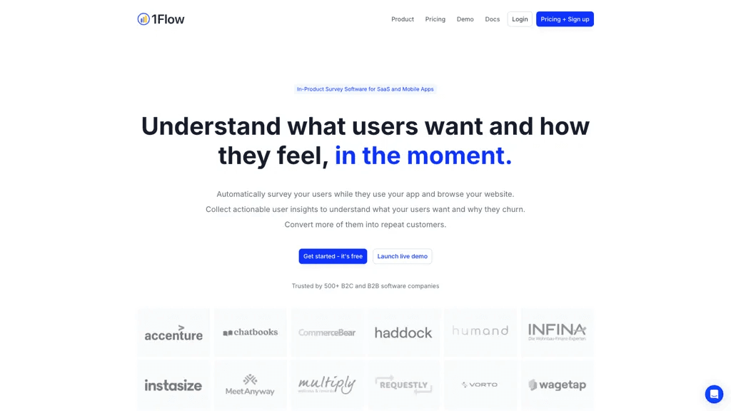 1Flow 官网截图