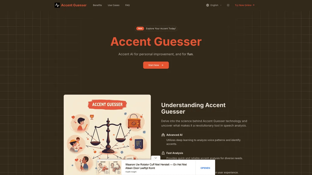 Accent Guesser 官网截图