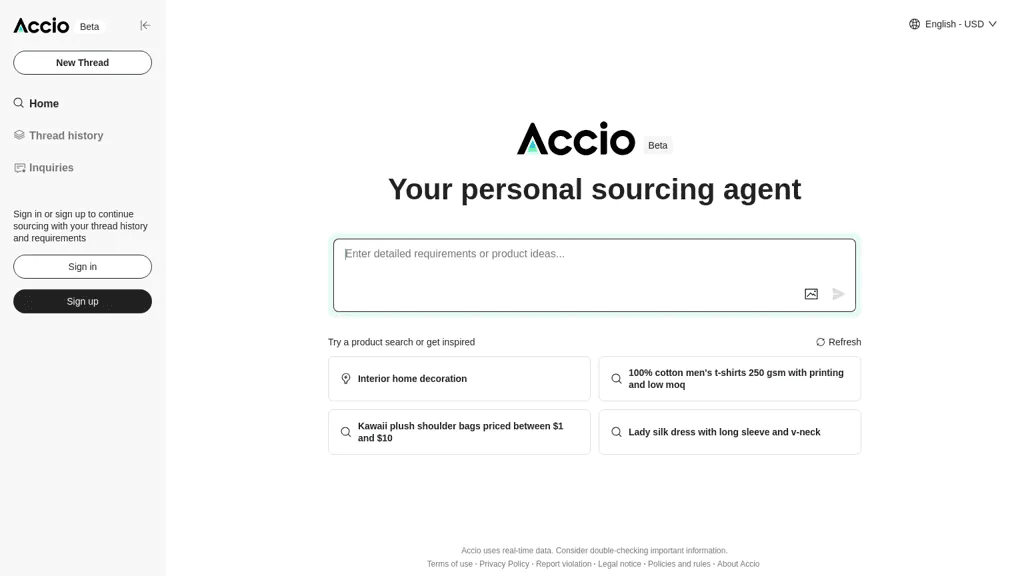 Accio 官网截图