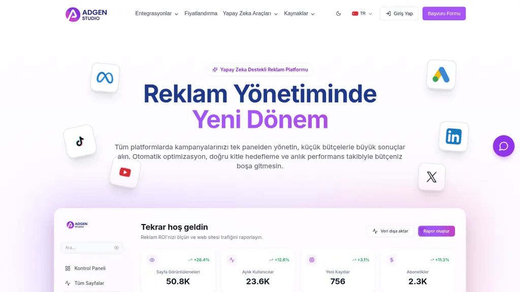Adgen Studio 官网截图