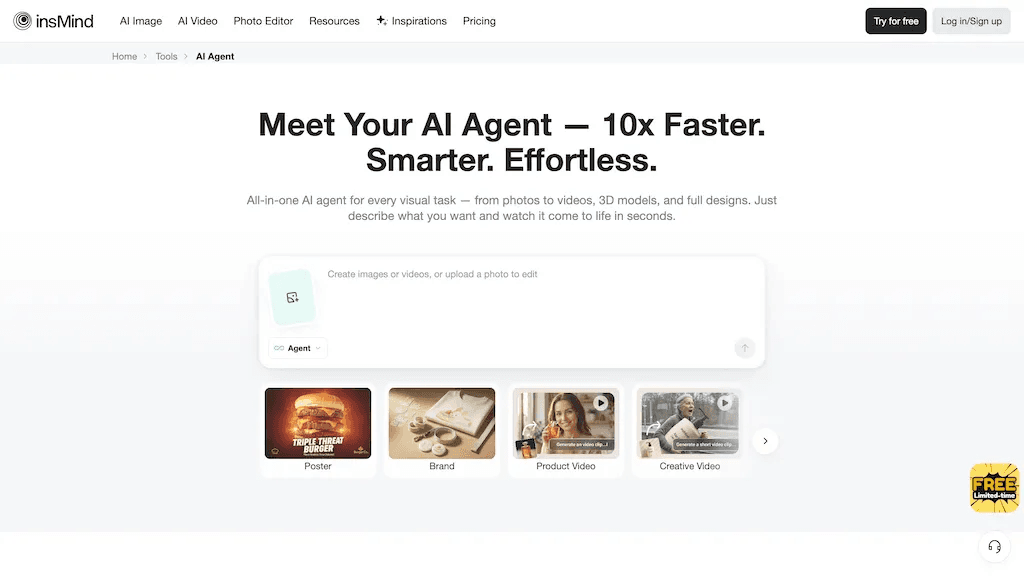 AI Agent 官网截图