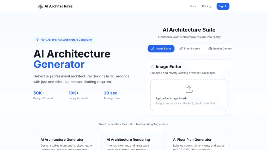 AI Architectures 官网截图