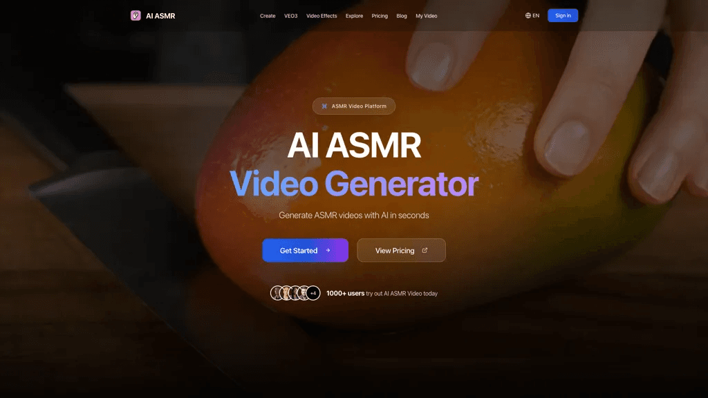 AI ASMR Generator 官网截图