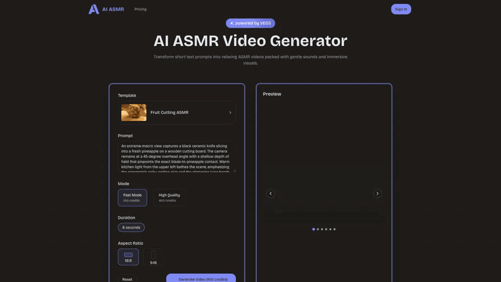 AI ASMR.io 工具截图