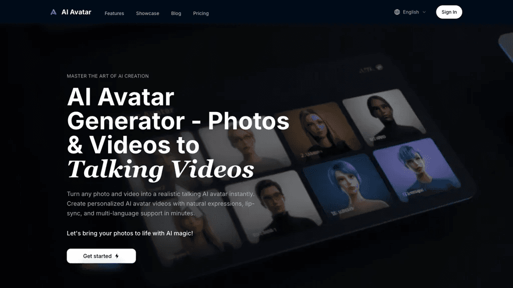AI Avatar Art 官网截图