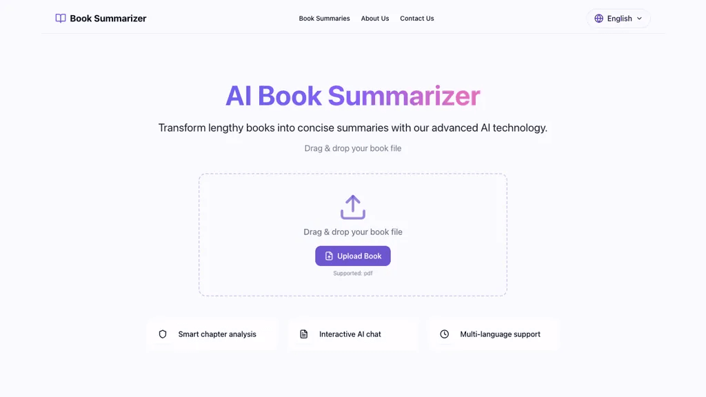 AI Book Summarizer 官网截图