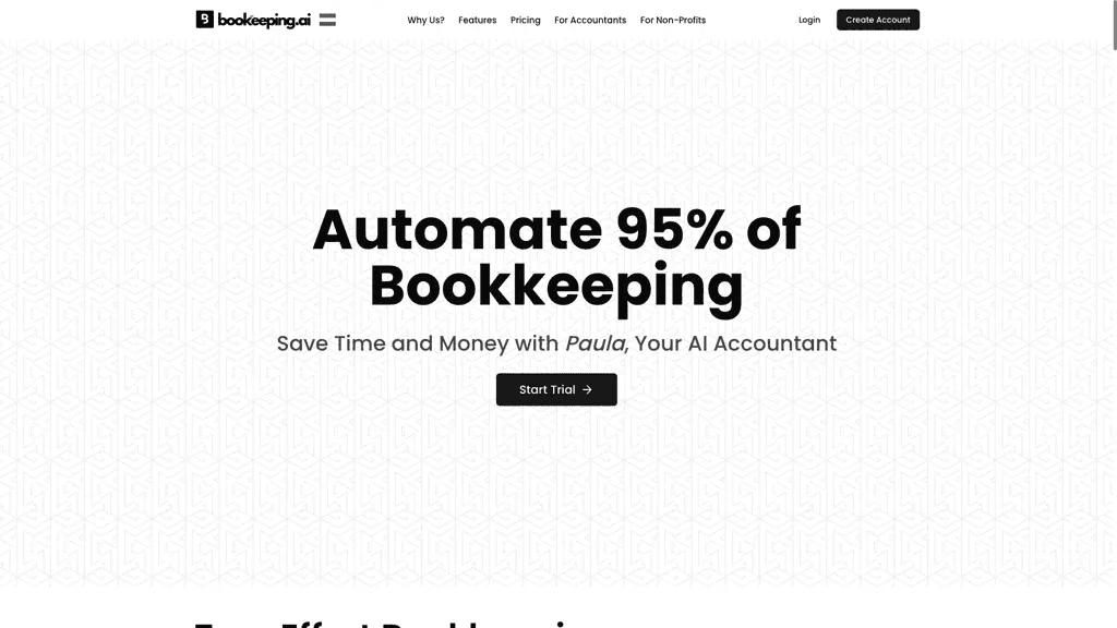 AI Bookkeeping 官网截图