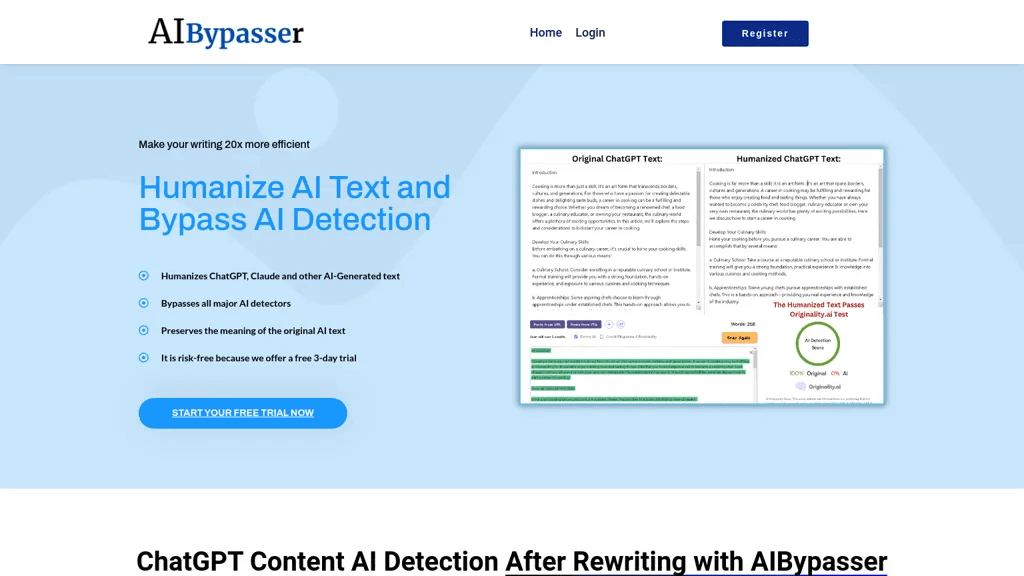 Ai bypasser 官网截图