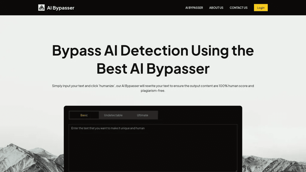 AI Bypasser AI 官网截图
