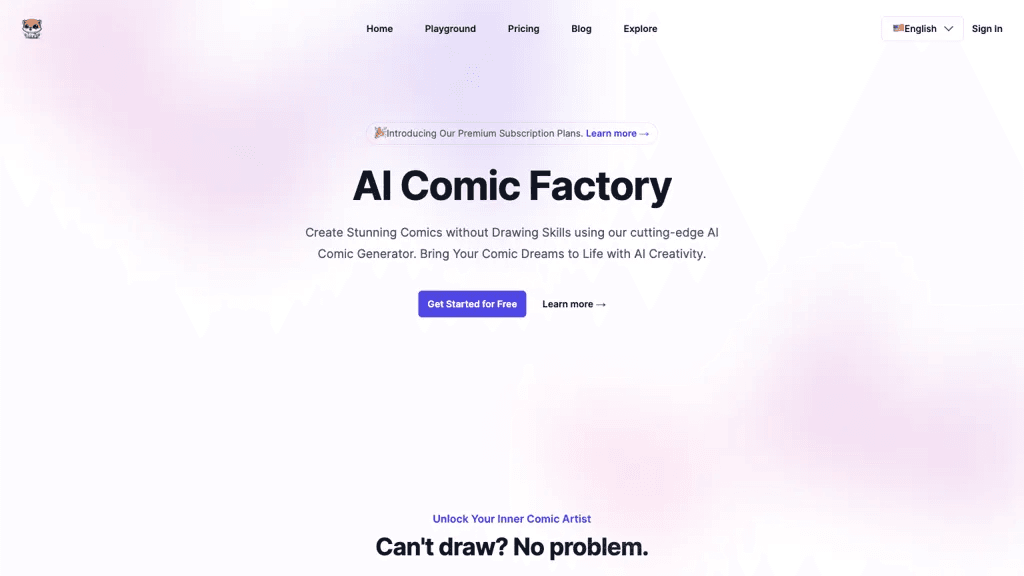AI Comic Factory 官网截图