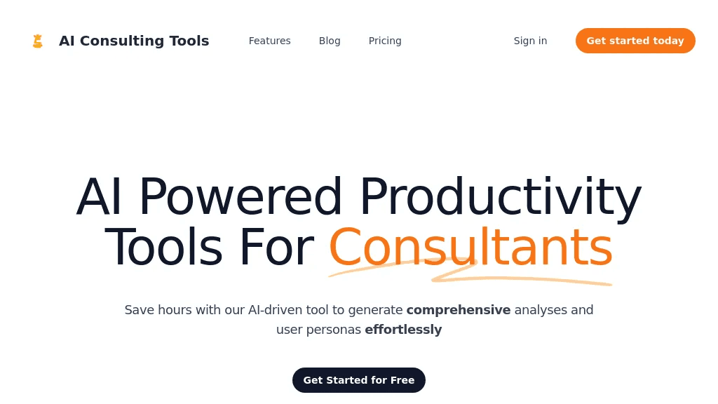 AI consulting tools 工具截图