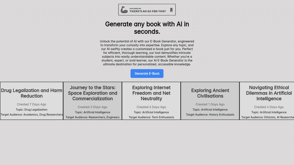 AI E-books 官网截图