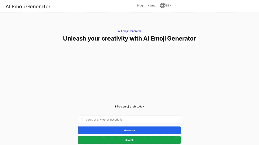 AI Emoji Generator 官网截图