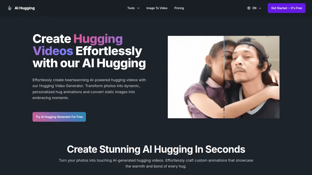 AI Hugging 官网截图