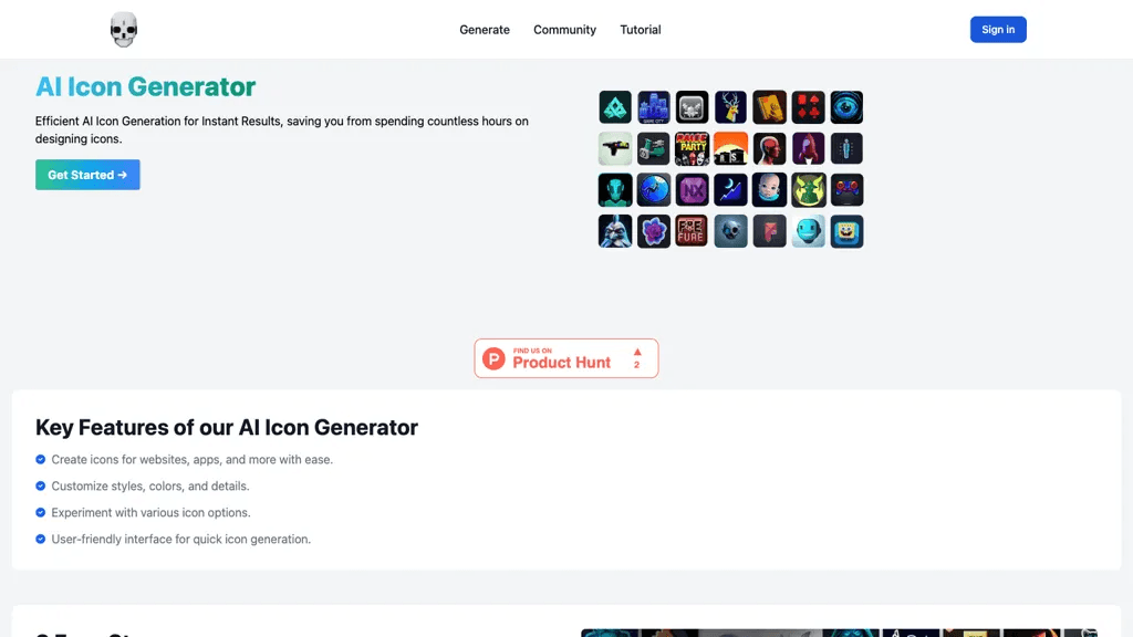 AI Icon Generator 官网截图