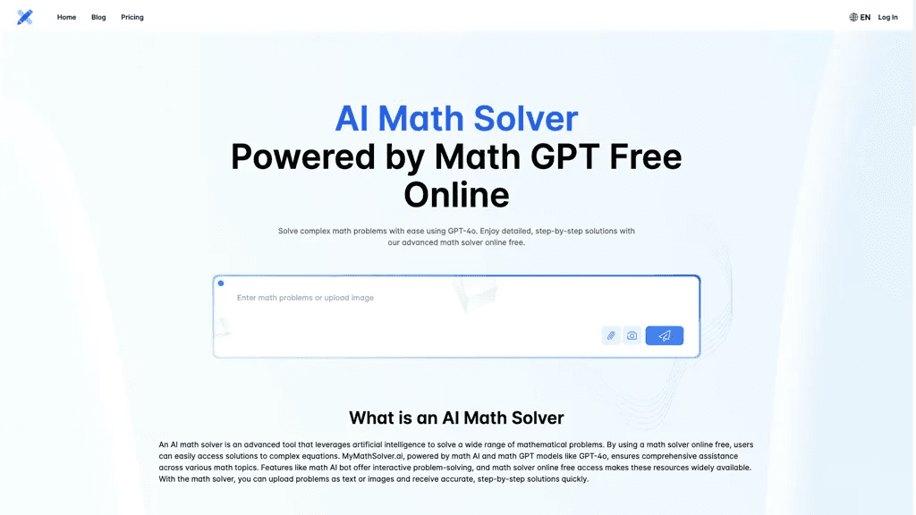 MyMathSolver.ai 官网截图