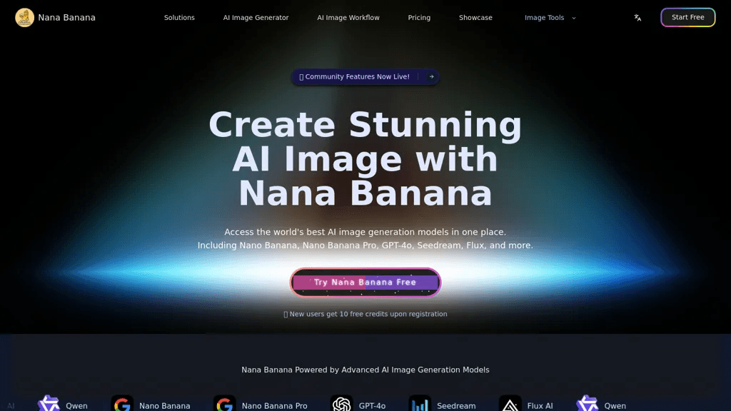 AI Nana Banana 官网截图