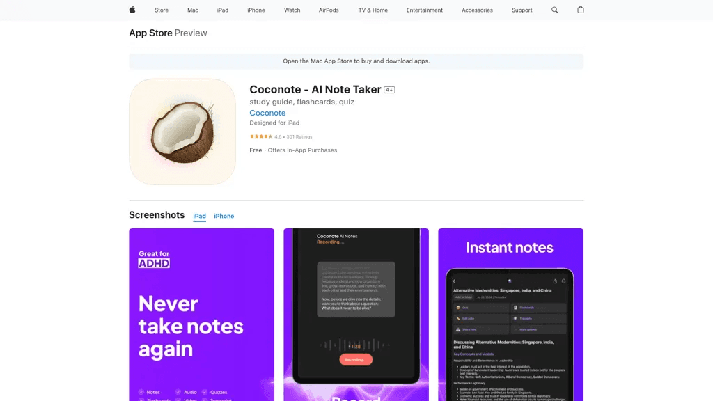 AI Note Taker 官网截图