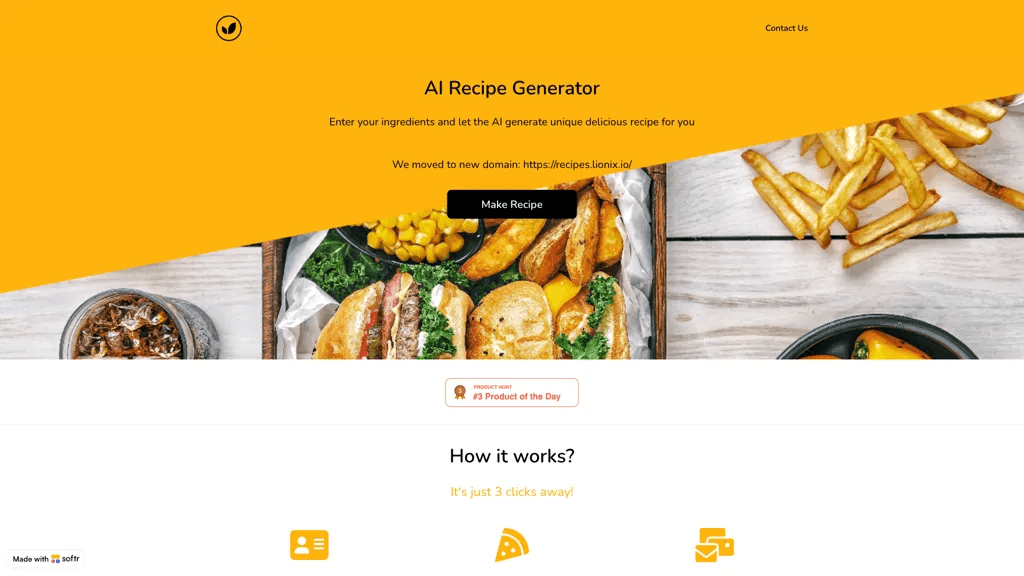 AI Recipe Generator 工具截图