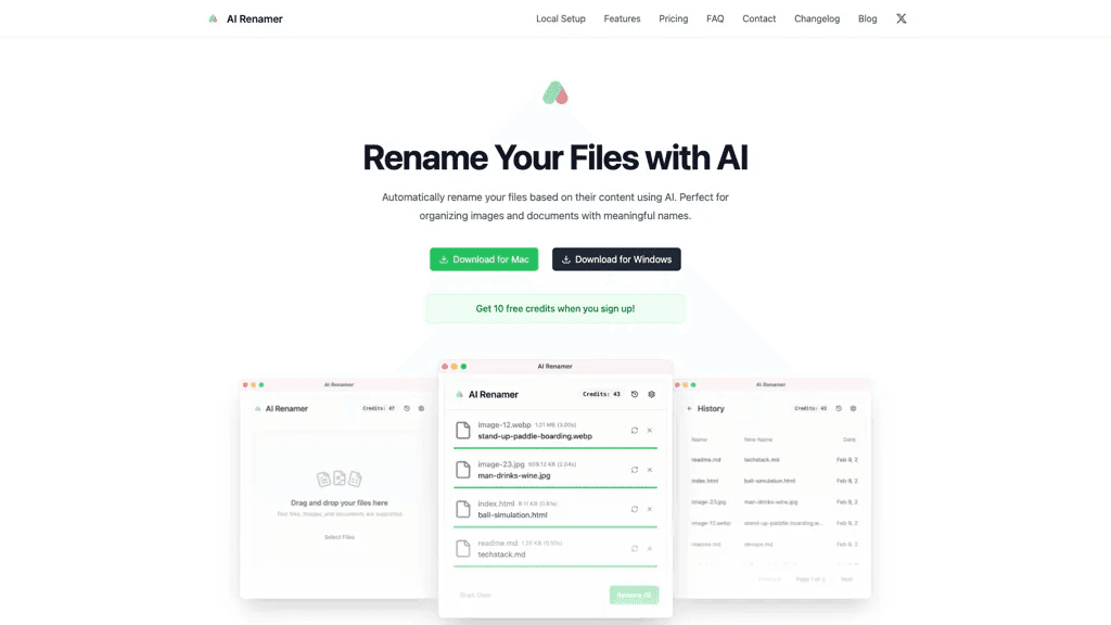 AI Renamer 工具截图
