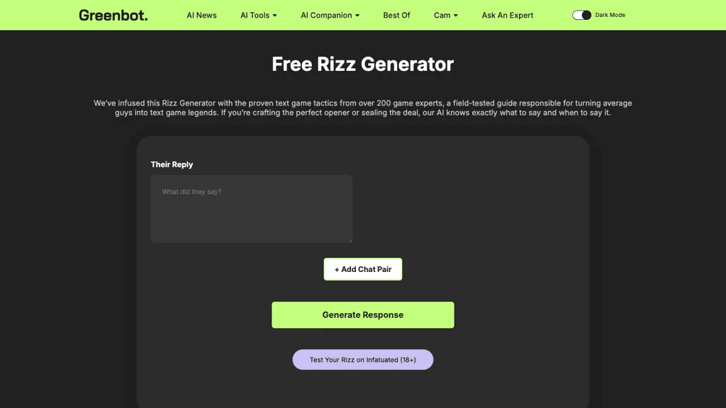 AI Rizz Generator 工具截图