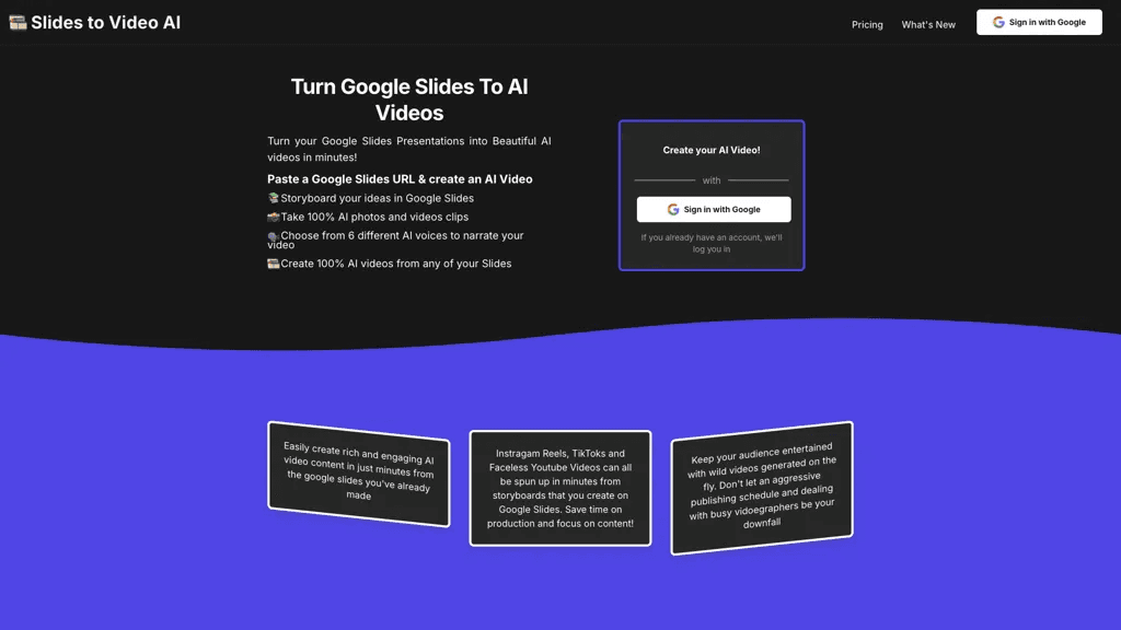 AI Slides to Videos 工具截图