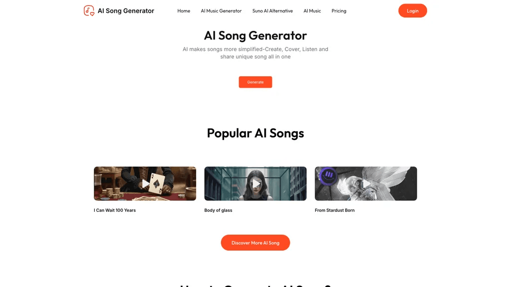 AI Song Generator 工具截图