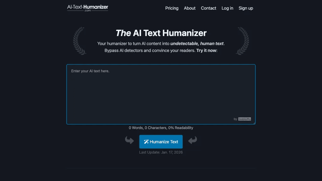 AI-Text-Humanizer.com 工具截图