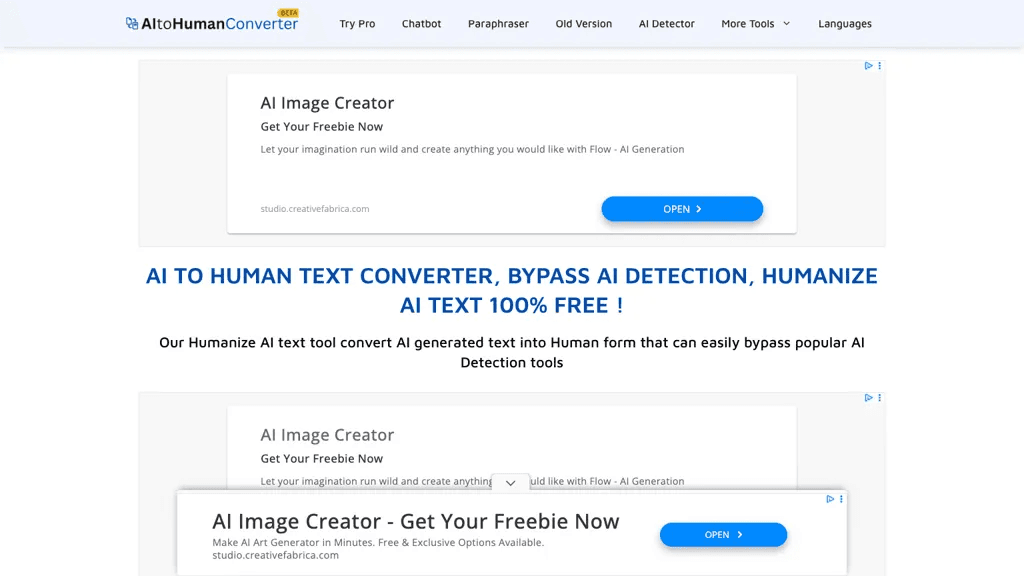 AI to Human Converter 工具截图