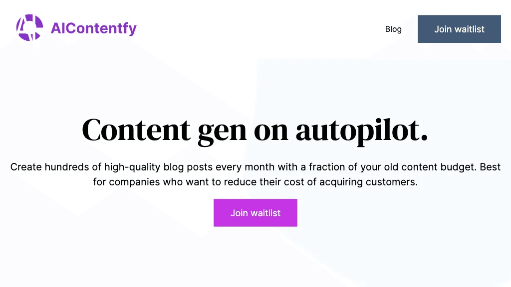 AIcontentfy 工具截图