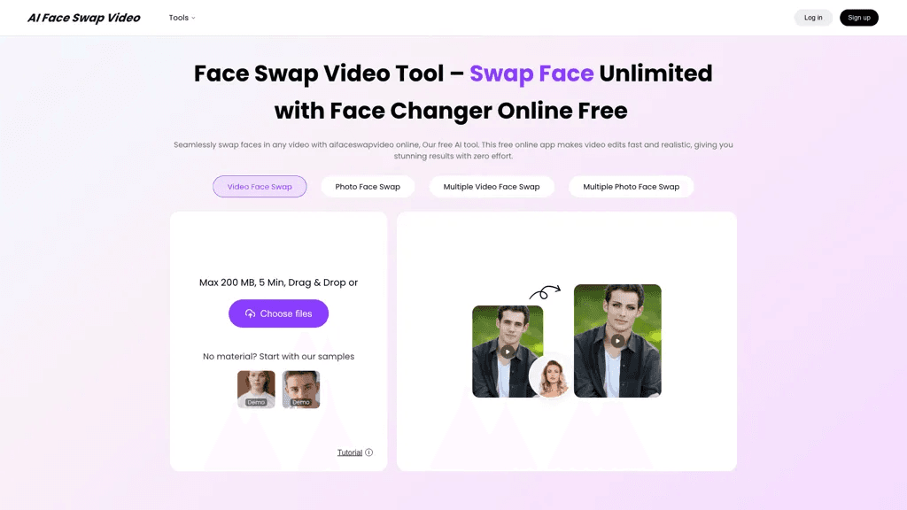 AIFaceSwapVideo.online 工具截图