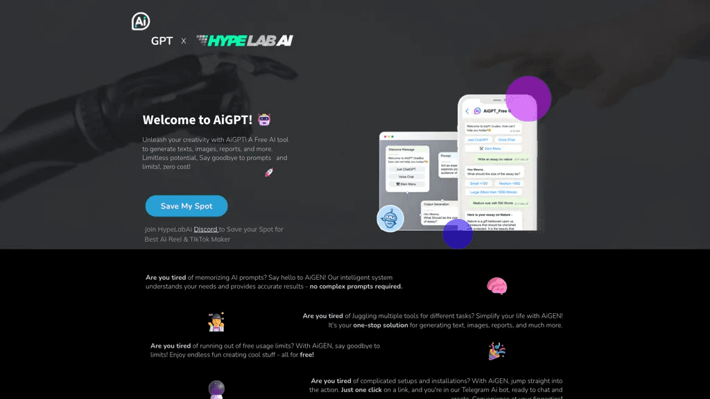 AIGPT Free 工具截图