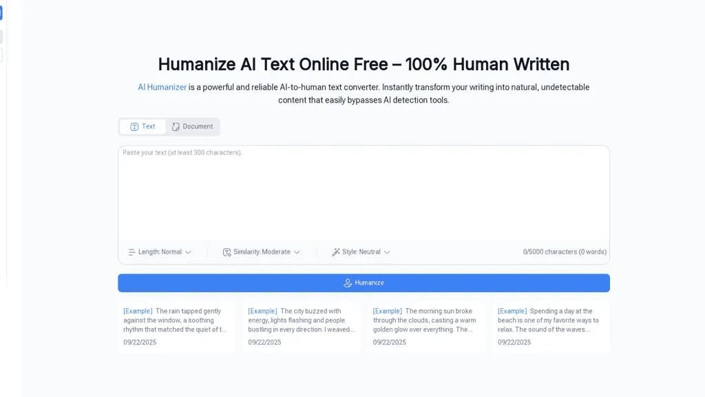 AIHumanizer.work 工具截图