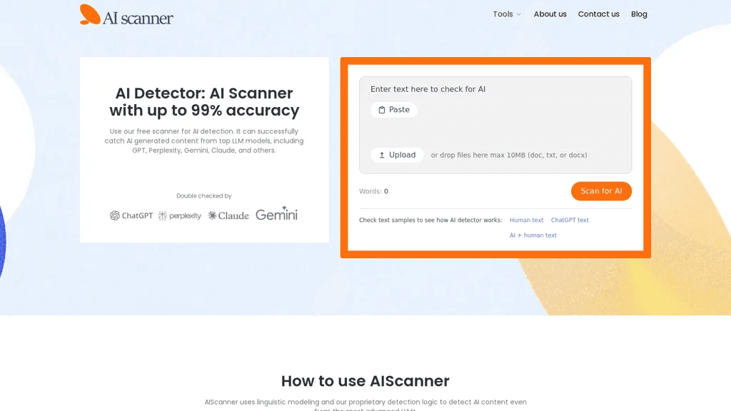 AIScanner.io 官网截图