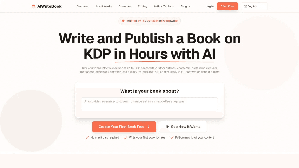 AIWriteBook 官网截图
