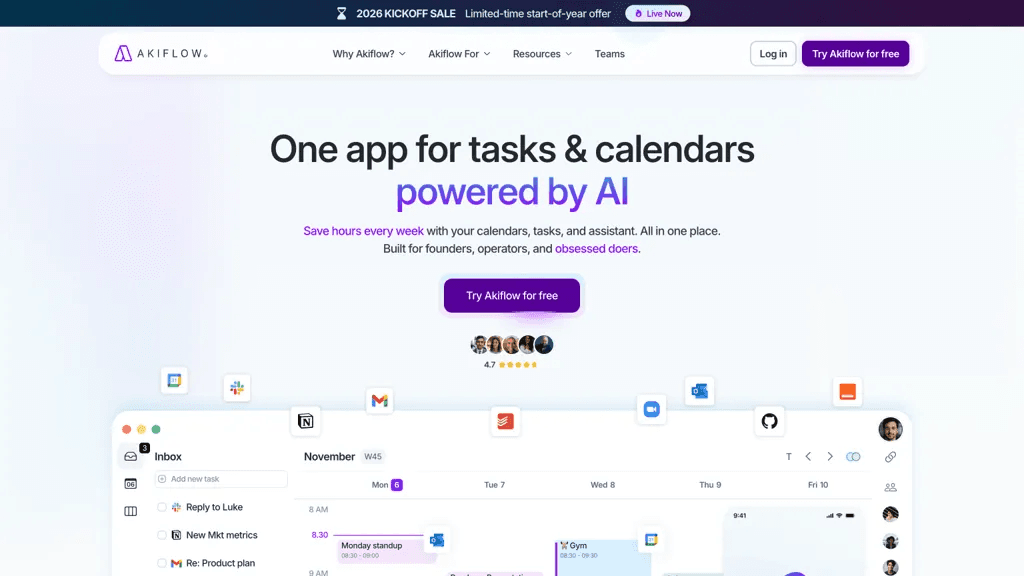 Akiflow 官网截图