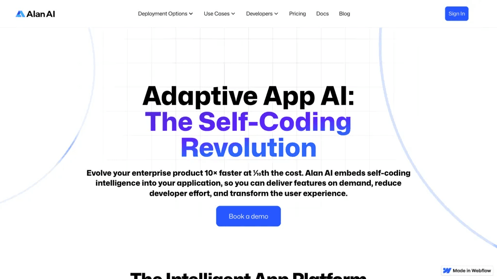 Alan AI Platform 官网截图