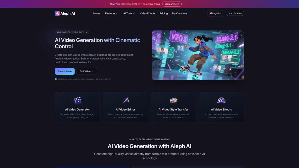 AlephAI.app 官网截图