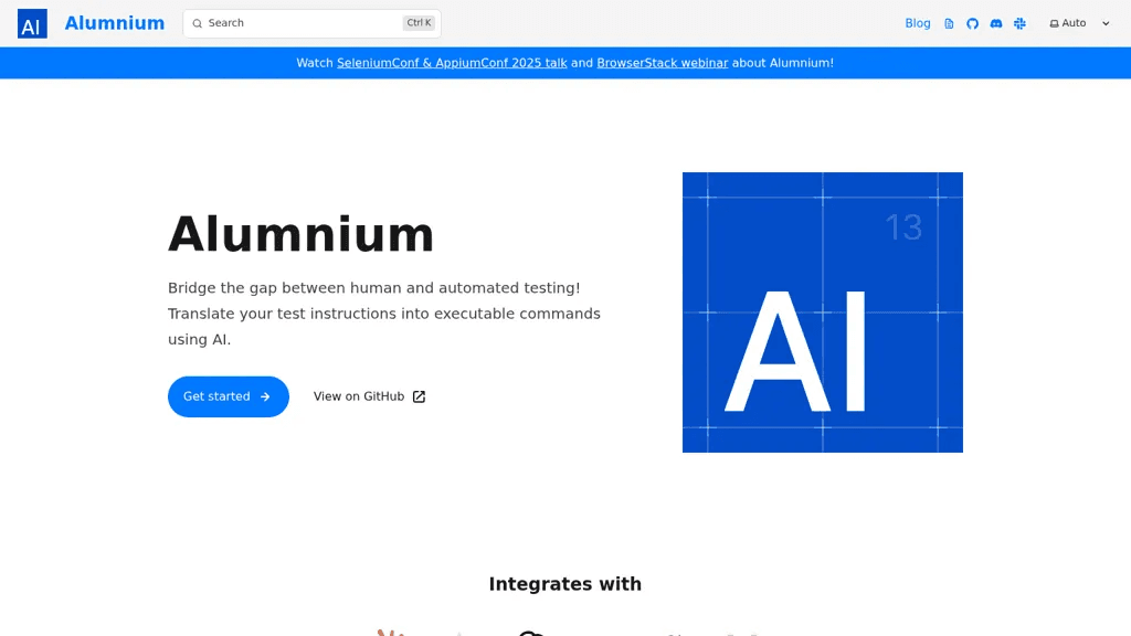 Alumnium 官网截图