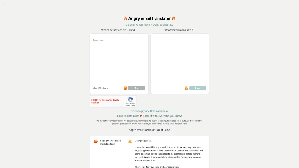 Angry Email Translator 官网截图