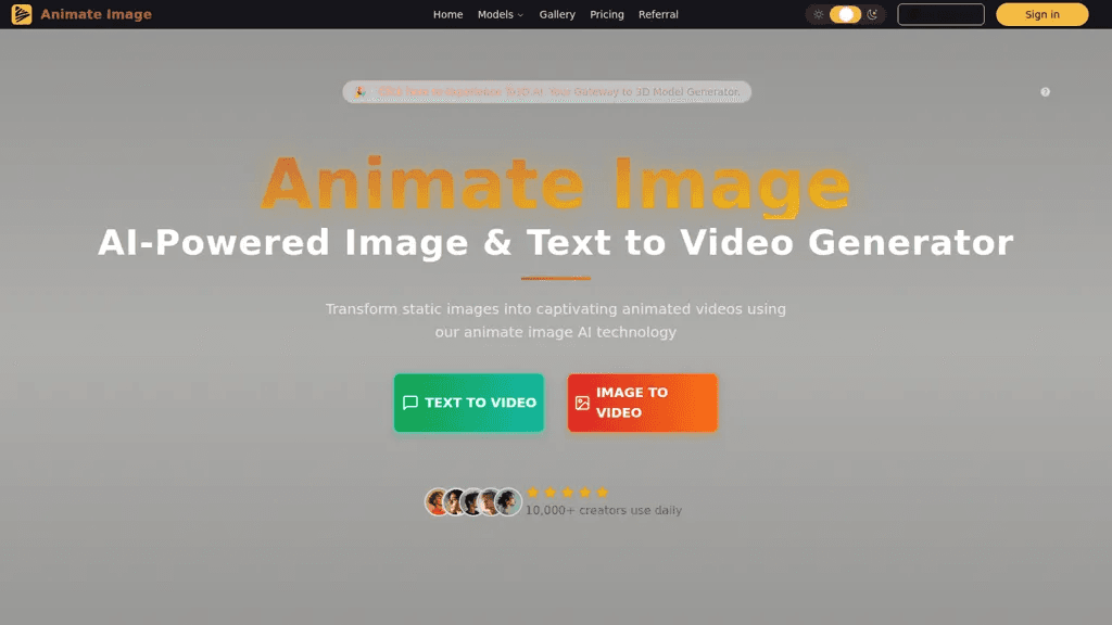 Animate Image AI 工具截图