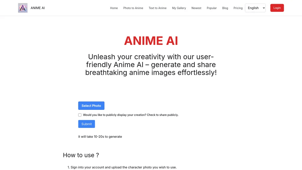 Anime AI 工具截图