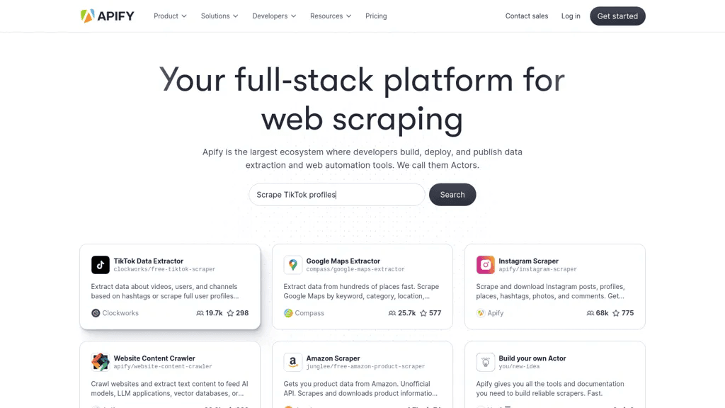 Apify 工具截图