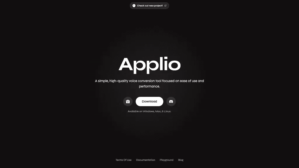 Applio 官网截图