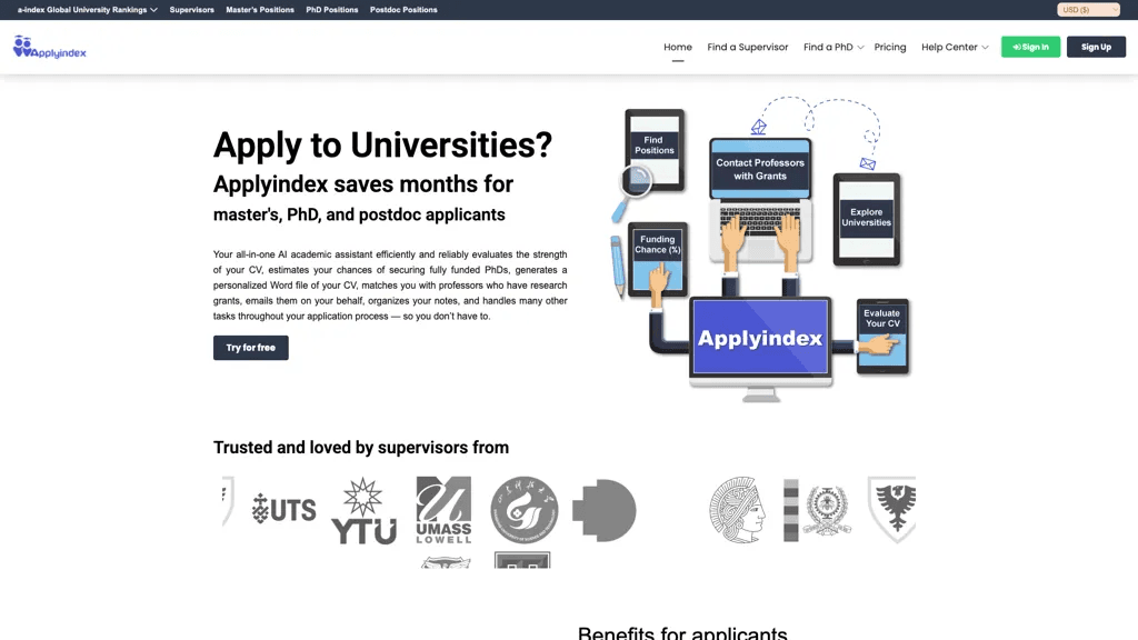 Applyindex 官网截图