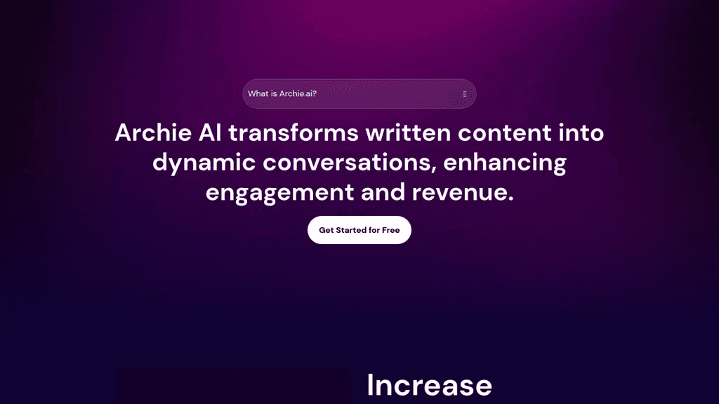 Archie AI 官网截图