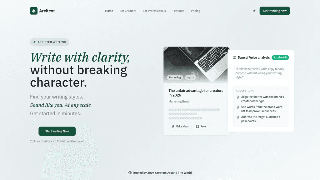 Arcitext.com 工具截图