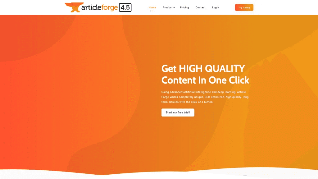Article Forge 官网截图