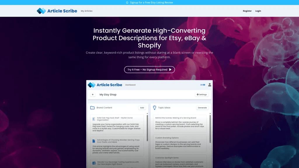 Article Scribe 工具截图