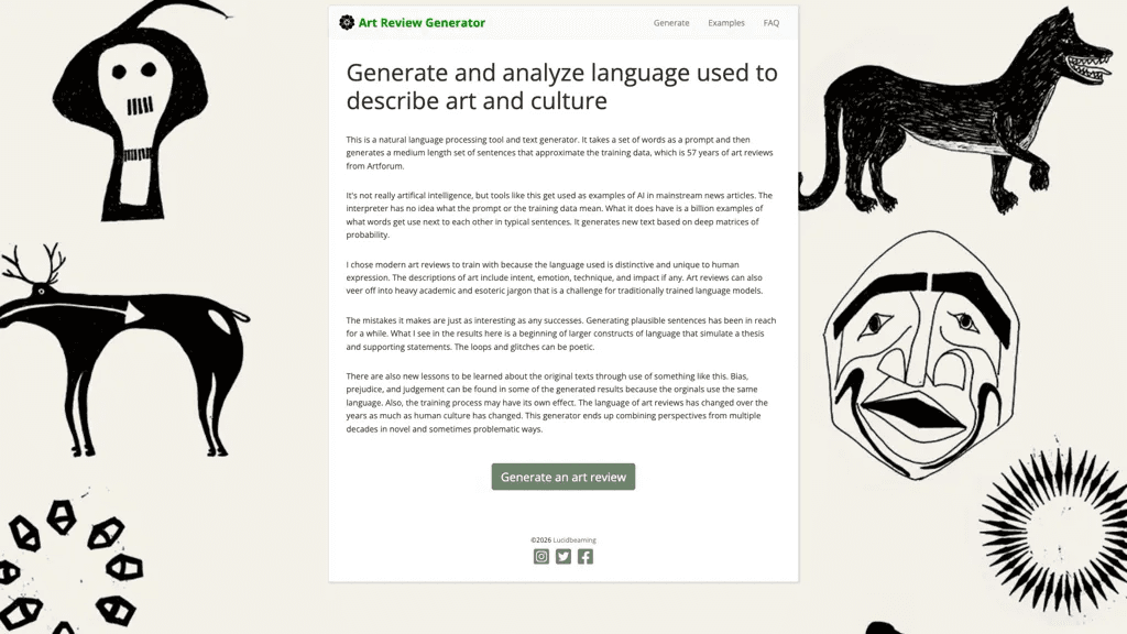 Artreviewgenerator 工具截图